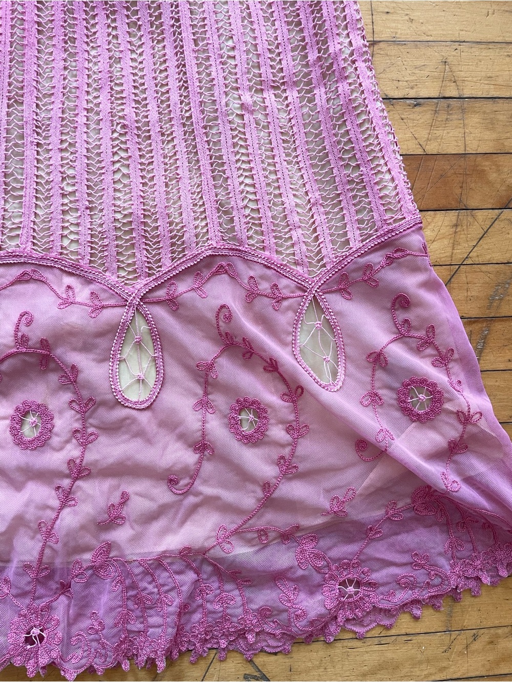 Vintage Betsey Johnson New York Y2K Pink Lace Strapless Dress - Picture 4 of 12
